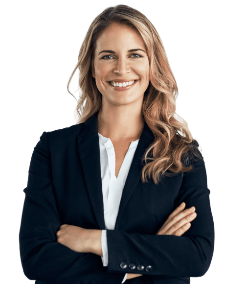 Portrait of smiling women in blue coat