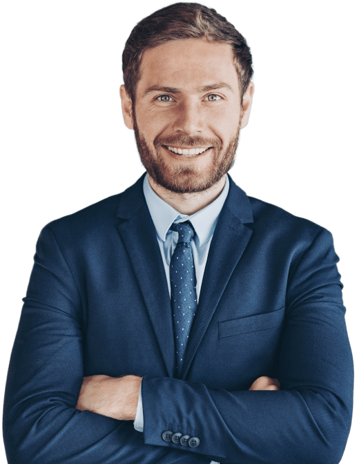 Lawyer in blue suite