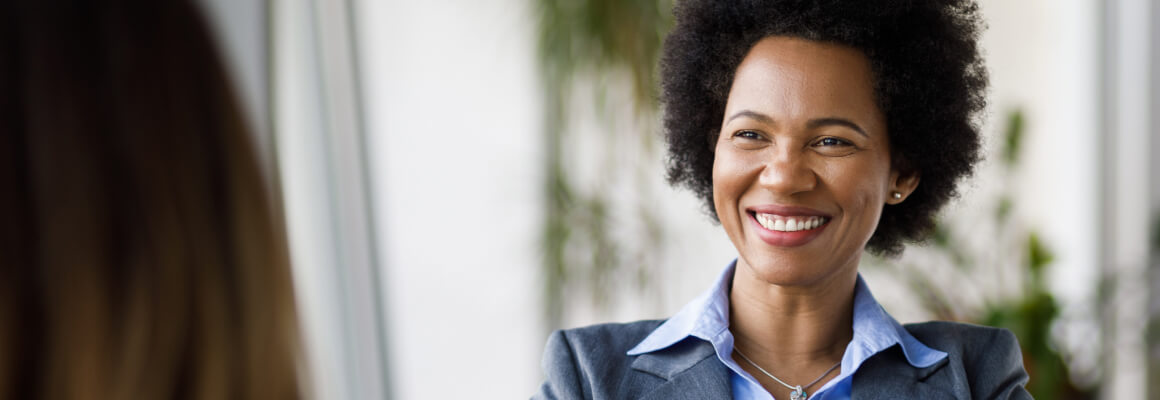 LEX smiling receptionist