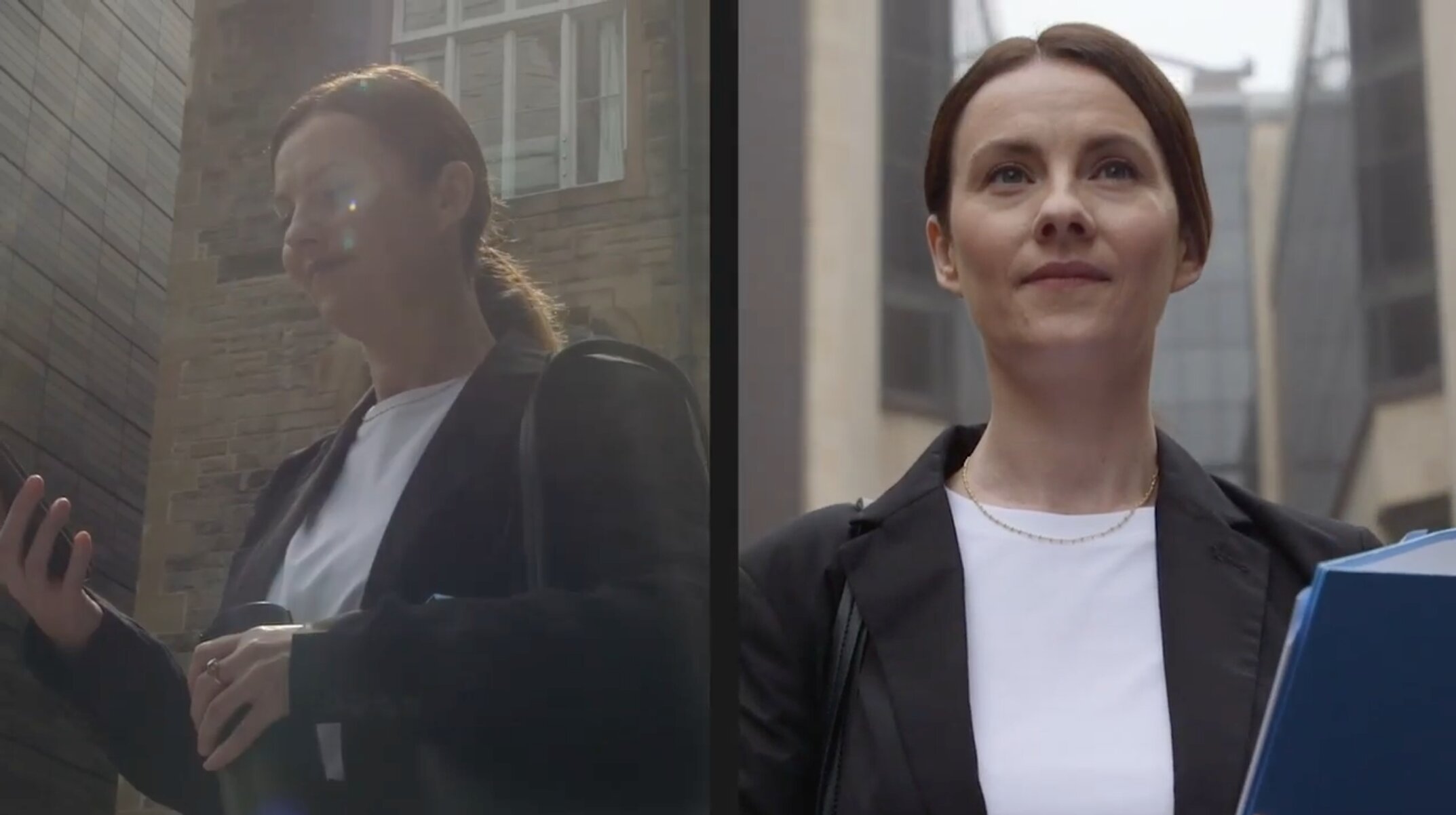 Businesswoman using phone