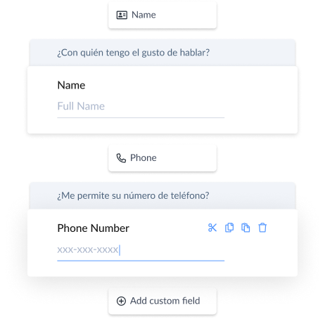 Custom script screen
